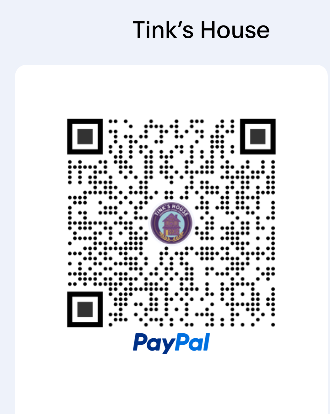 Scan to donate via PayPal